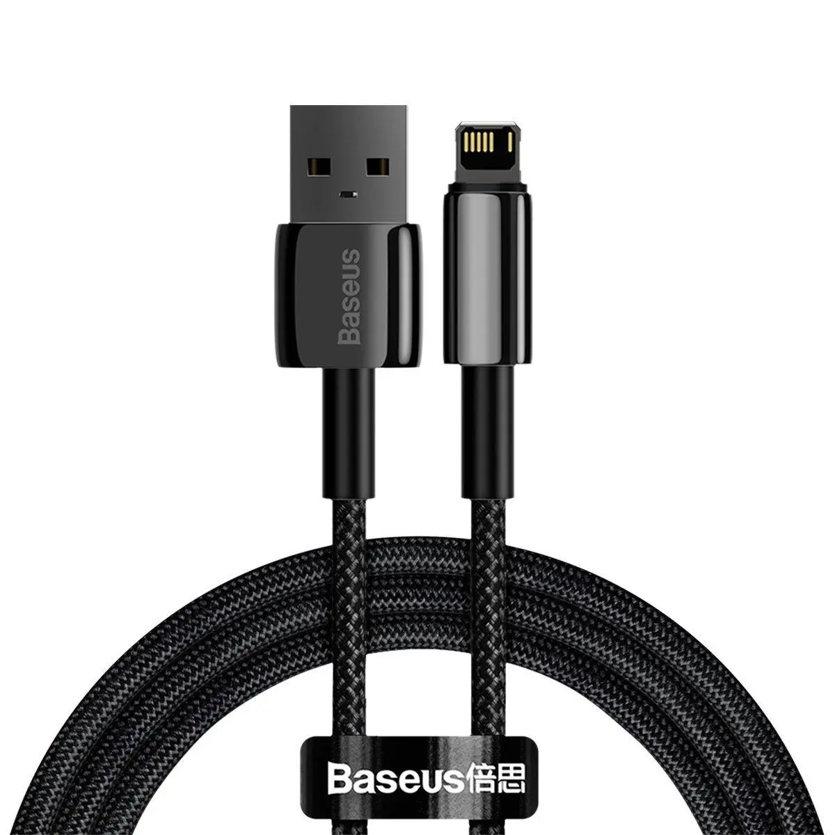 Kabel Baseus USB do Lightning Tungsten Gold, 2,4A 2m Czarny