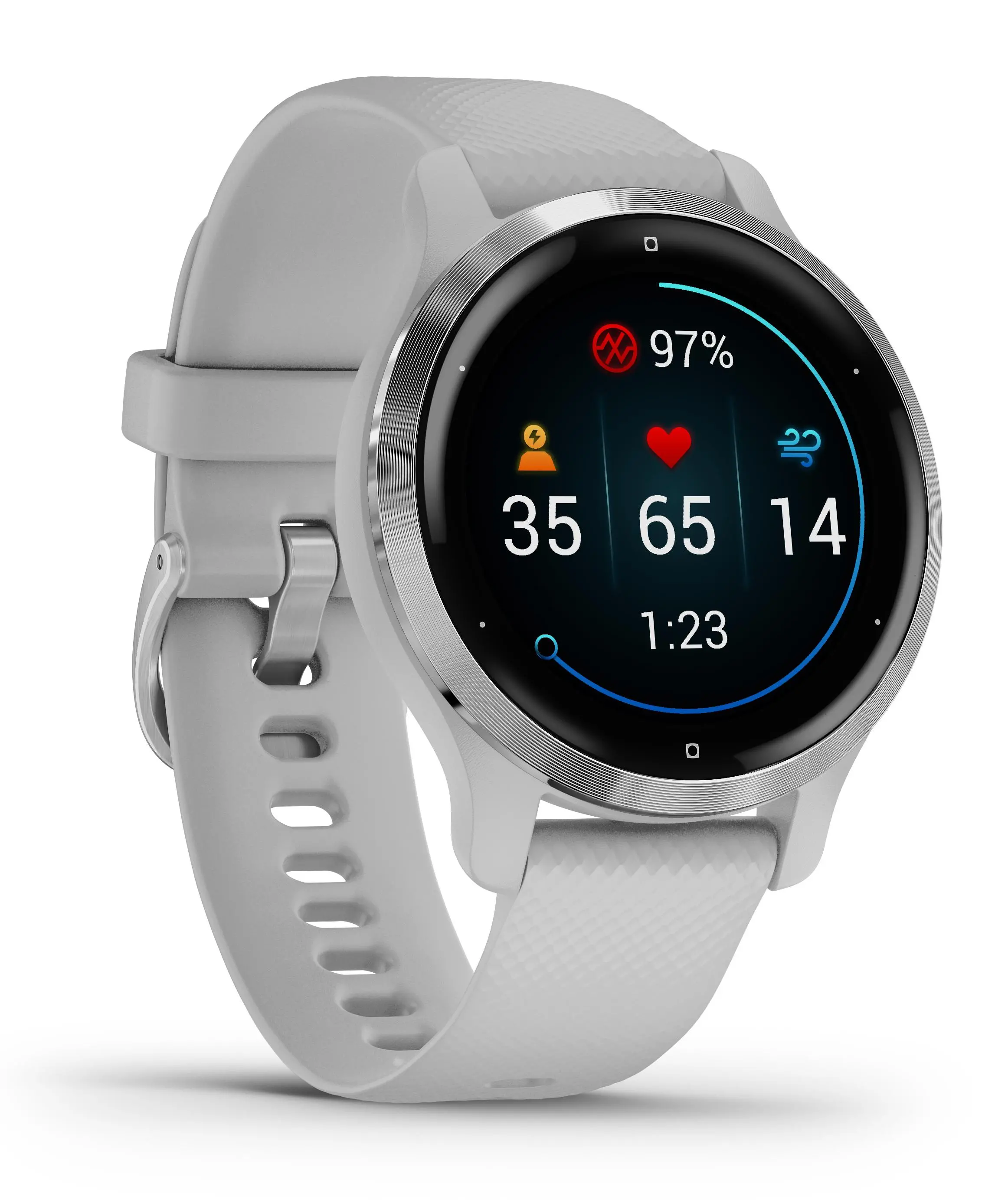 Smartwatch Garmin Venu 2S GPS Srebrno-biały