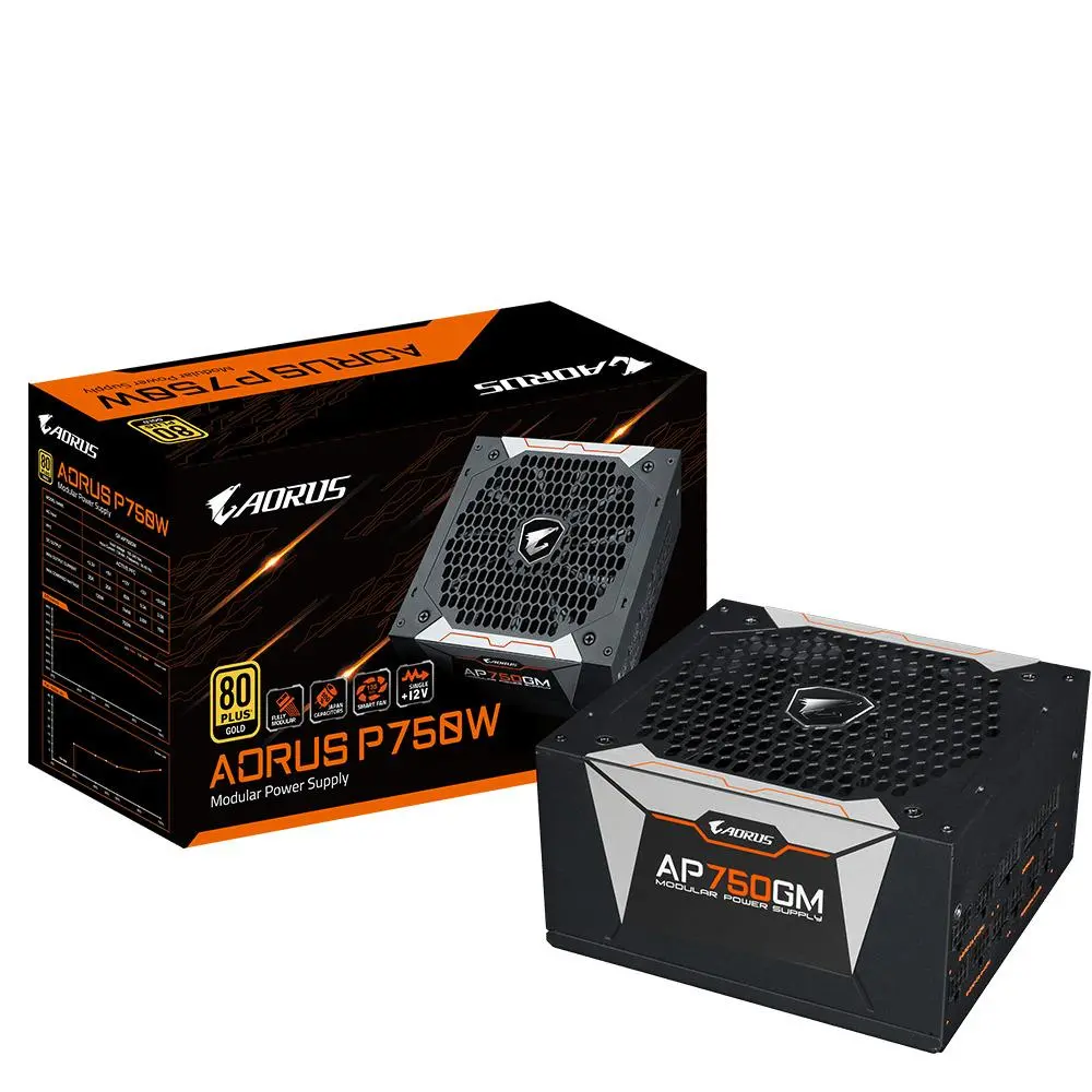 Zasilacz Gigabyte Aorus P750W 80+ Gold Modular Czarny