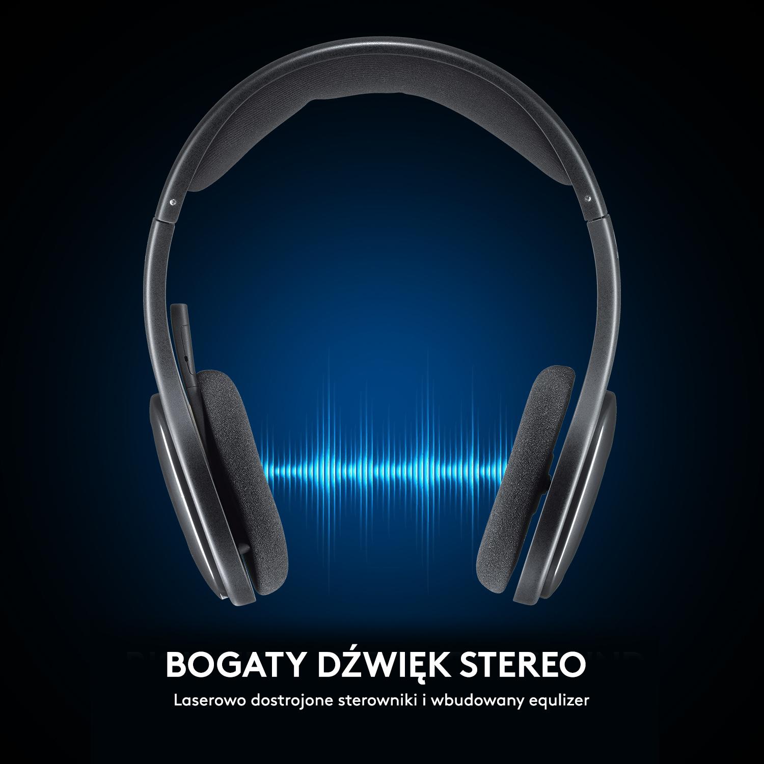 Słuchawki bezprzewodowe z mikrofonem Logitech Wireless Headset H800