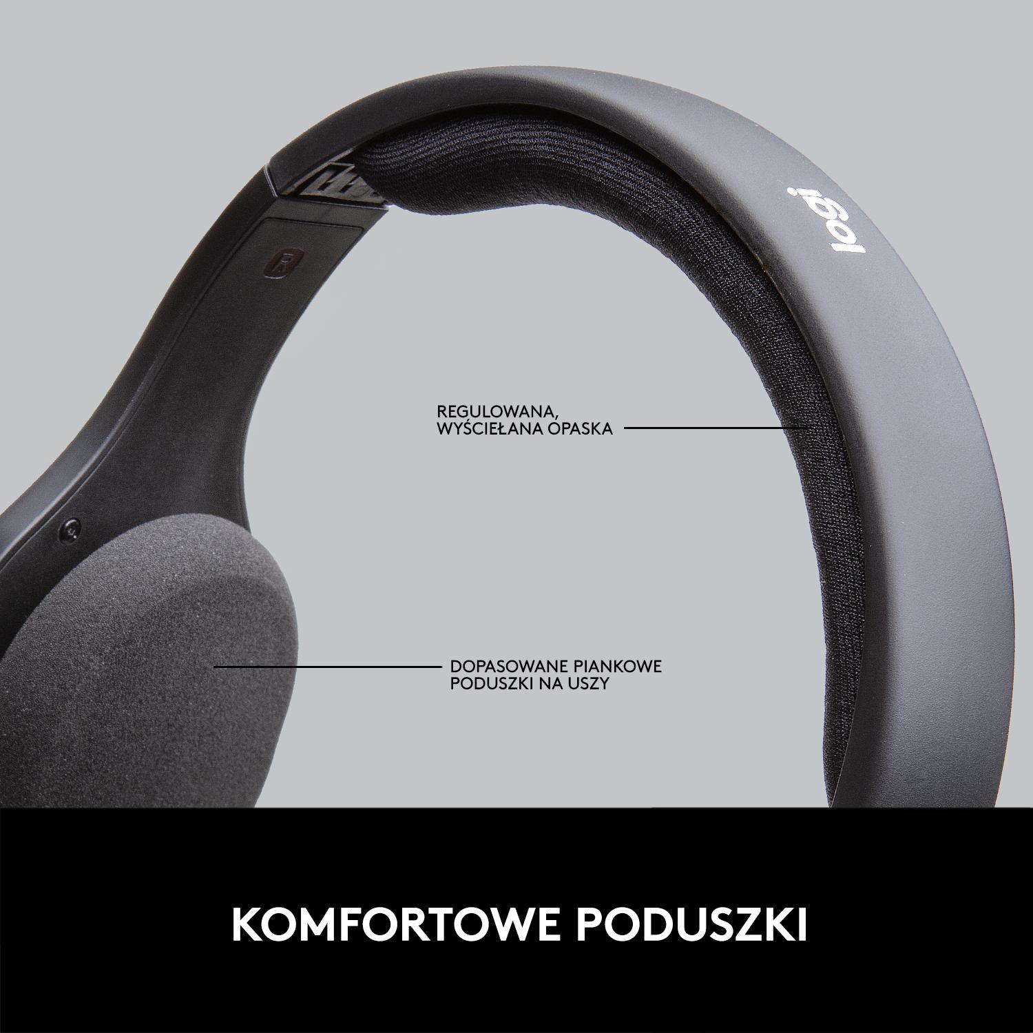 Słuchawki bezprzewodowe z mikrofonem Logitech Wireless Headset H800