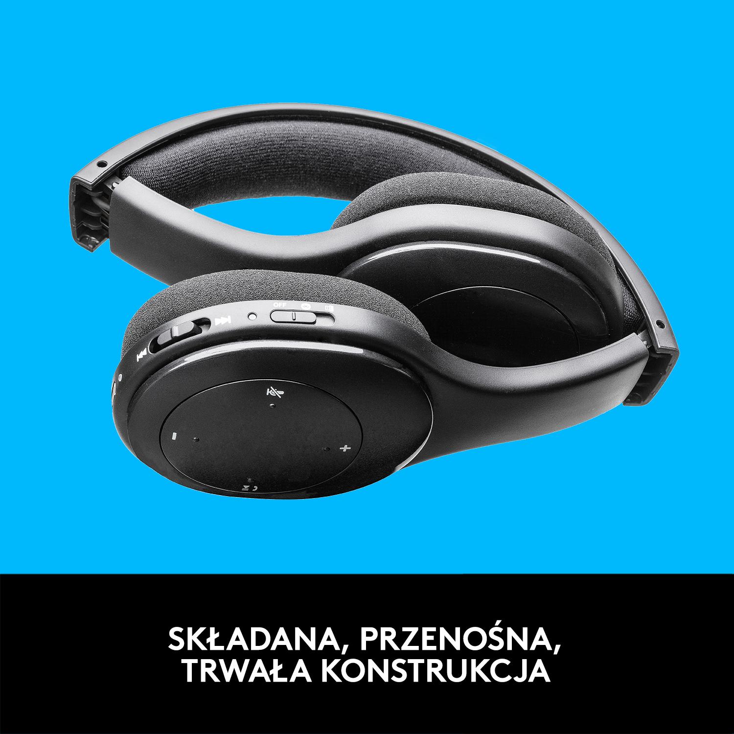 Słuchawki bezprzewodowe z mikrofonem Logitech Wireless Headset H800