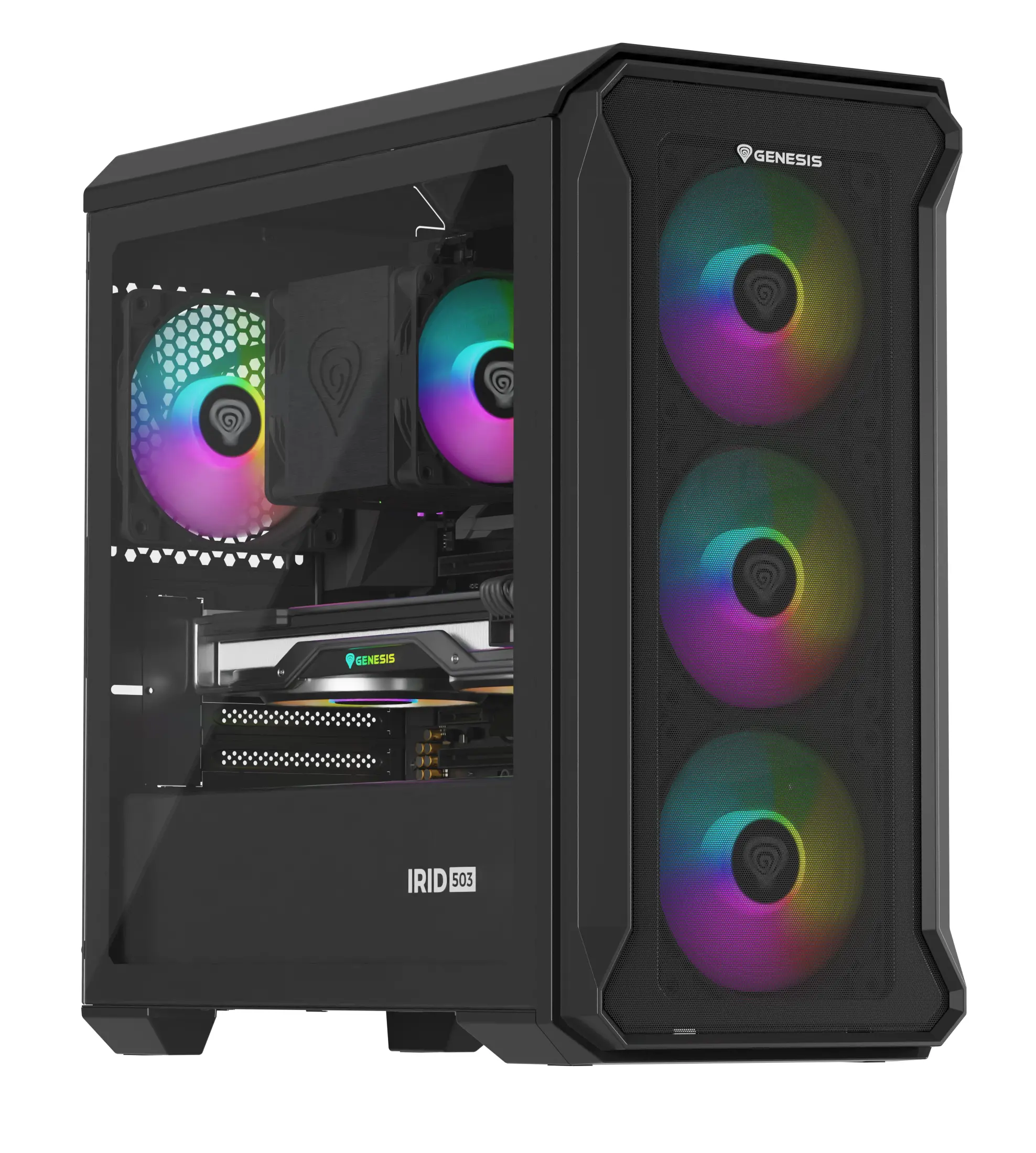 Obudowa Genesis Irid 503 V2 ARGB Czarny