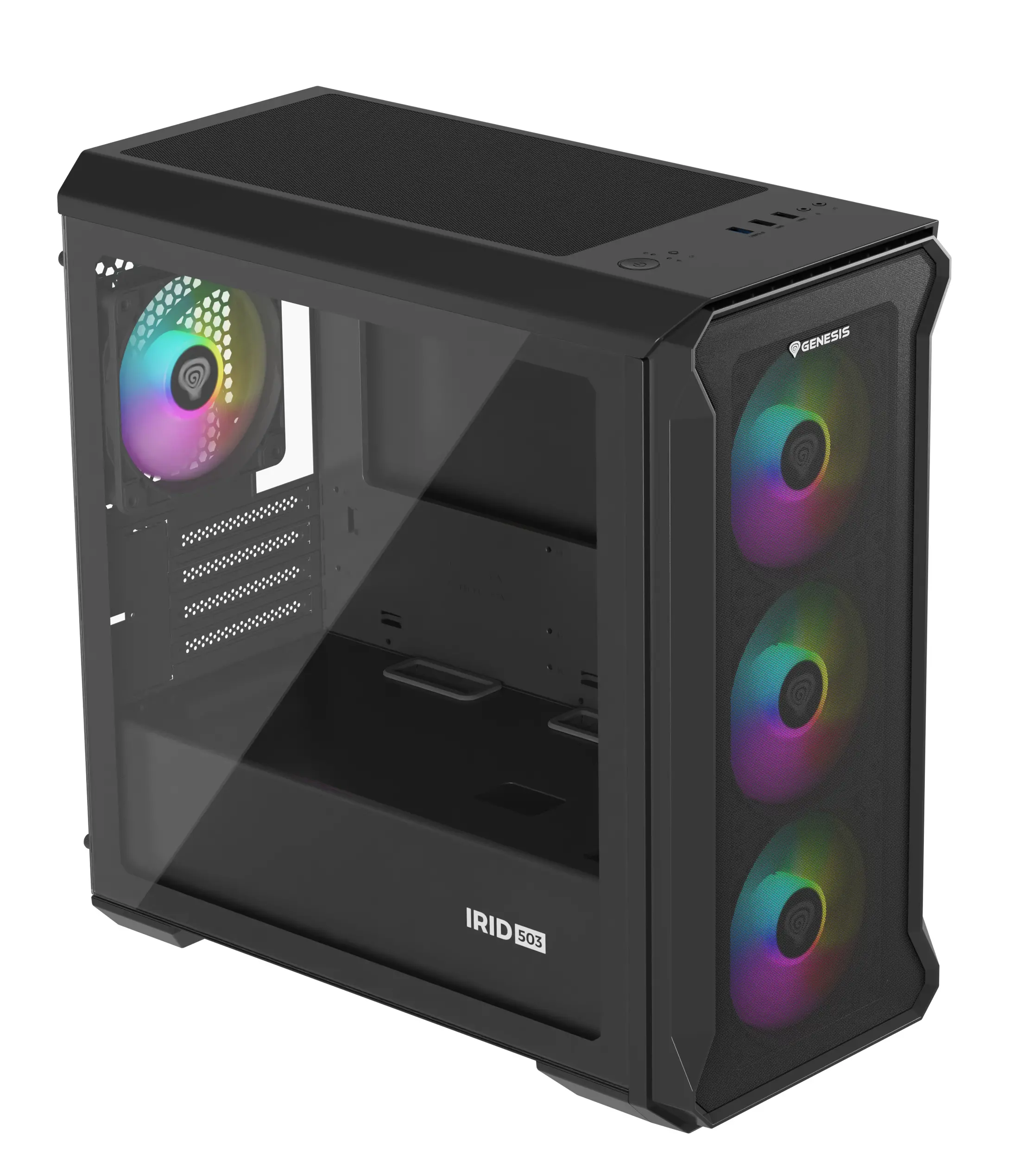 Obudowa Genesis Irid 503 V2 ARGB Czarny