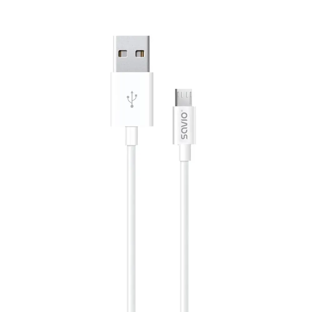 Kabel Savio CL-124 USB do micro USB 2m Biały