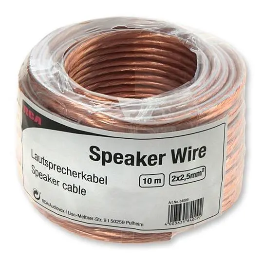 Kabel głośnikowy RCA 84009 2x2,5mm 10m