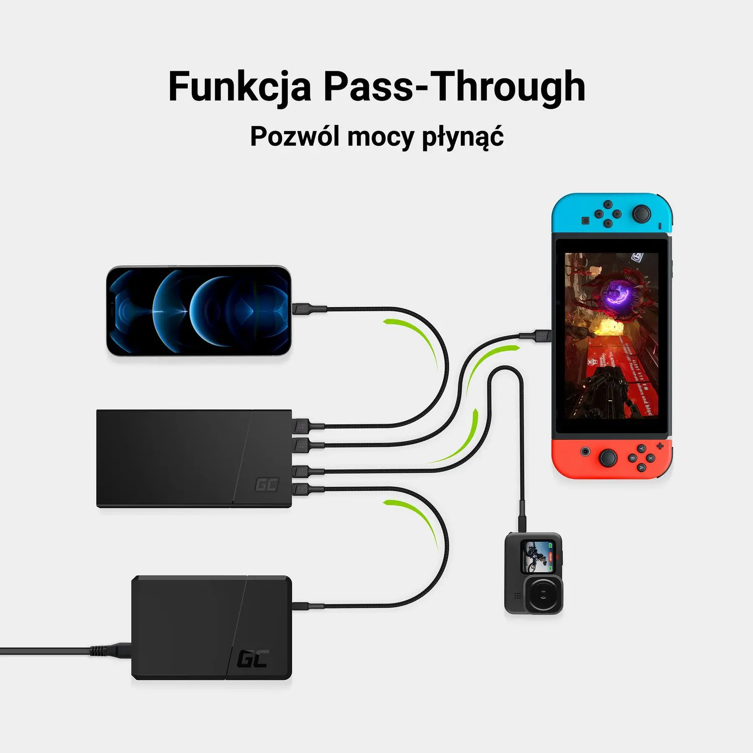 Powerbank Green Cell PowerPlay 10S 10000mAh PD 18W Czarny