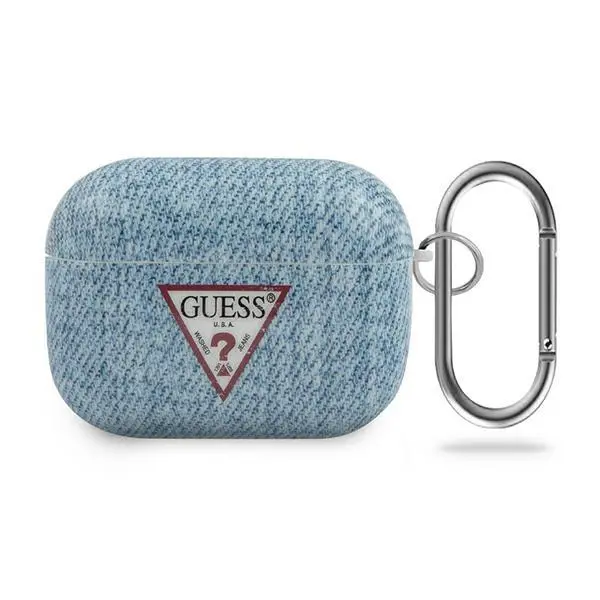Etui na słuchawki Guess GUACAPTPUJULLB Jeans Collection AirPods Pro Niebieski