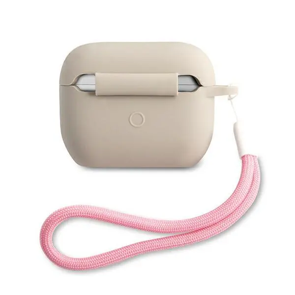 Etui na słuchawki Guess GUACAPLSVSGP Vintage AirPods Pro Szary/Różowy