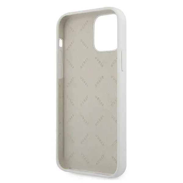 Etui Guess Silicone Vintage Script GUHCP12SLSVSCR do iPhone 12 mini Kremowy
