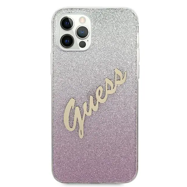Etui Guess Glitter Gradient Script GUHCP12LPCUGLSPI do iPhone 12 Pro Max