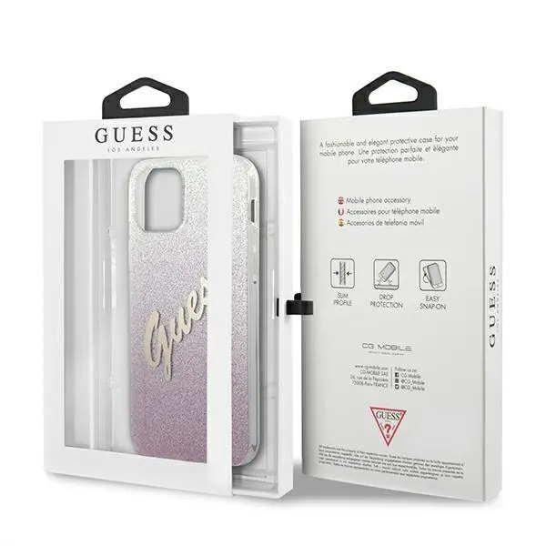 Etui Guess Glitter Gradient Script GUHCP12LPCUGLSPI do iPhone 12 Pro Max