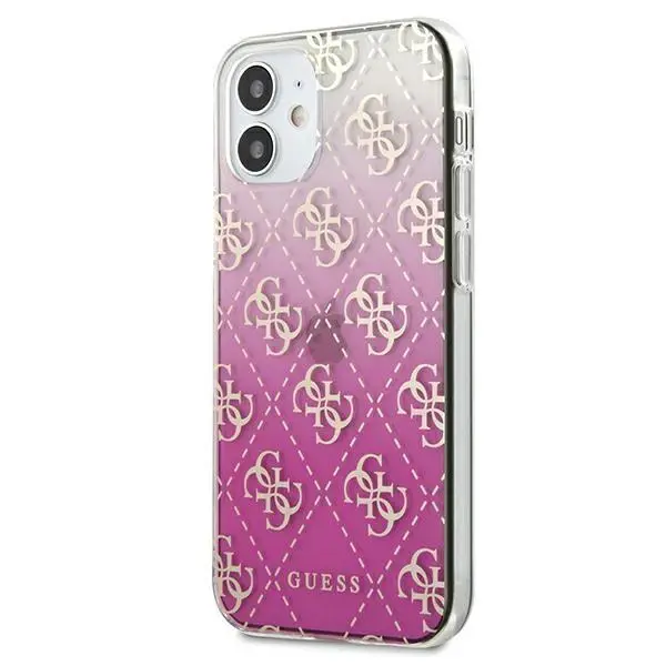 Etui Guess 4G Gradient GUHCP12SPCU4GGPI do iPhone 12 mini Różowy