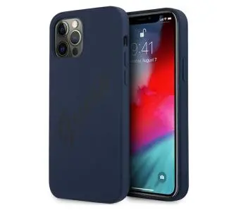 Etui Guess Silicone Vintage Script GUHCP12MLSVSBL do iPhone 12/12 Pro