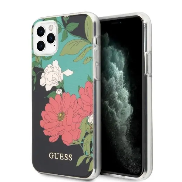 Etui Guess Flower GUHCN58IMLFL01 do iPhone 11 Pro Czarny