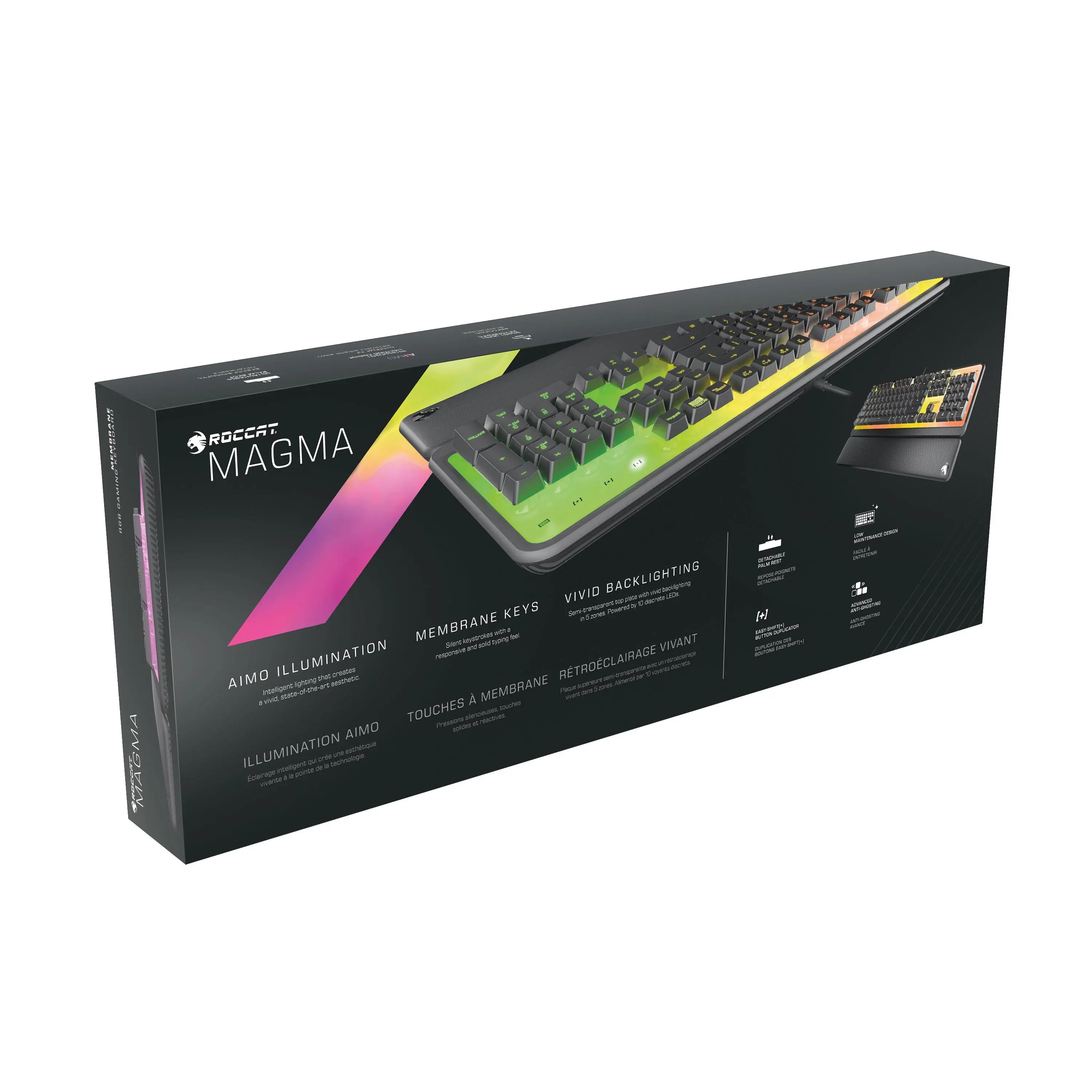 Klawiatura membranowa Roccat Magma AIMO RGB Czarny