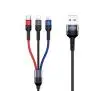 Kabel USAMS 3w1 US-SJ410 0,35m Czarny