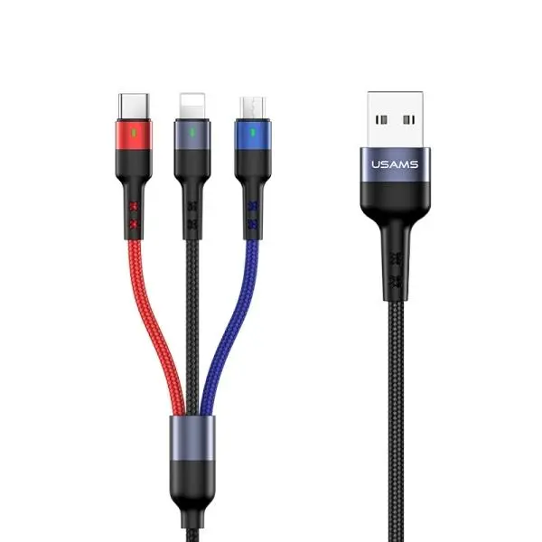 Kabel USAMS 3w1 US-SJ410 0,35m Czarny