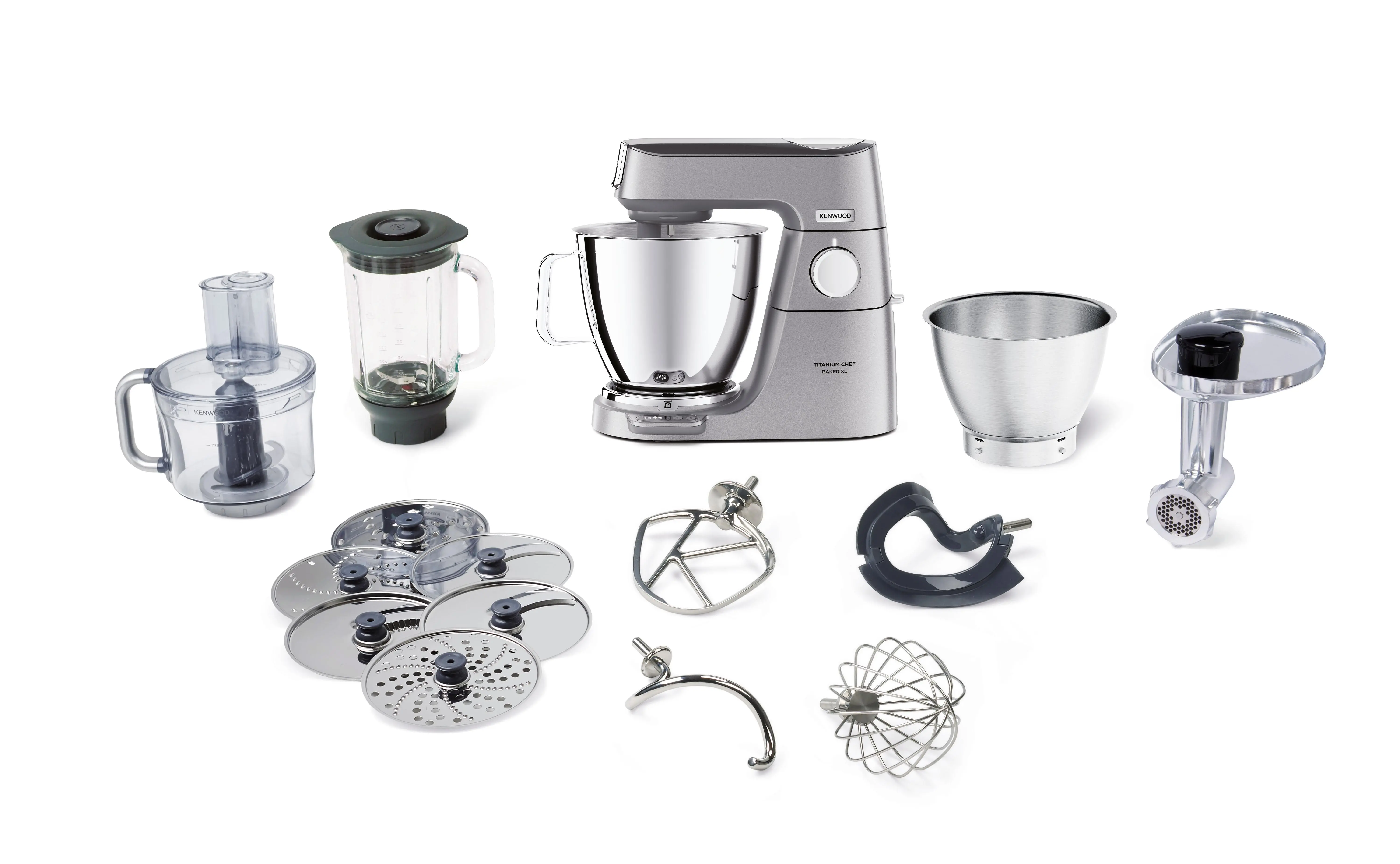 Kenwood KVL85.594SI Z wbudowaną wagą Dwiema misami do 4 kg ciasta
