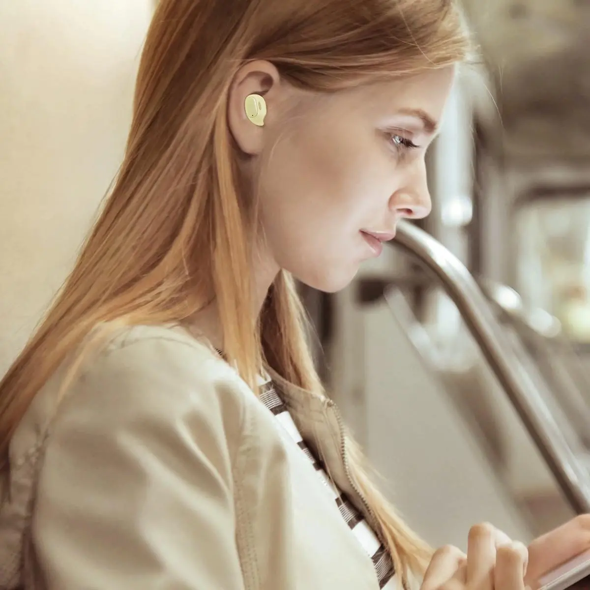 Słuchawki bezprzewodowe Baseus WM01 Dokanałowe Bluetooth 5.0 Żółty