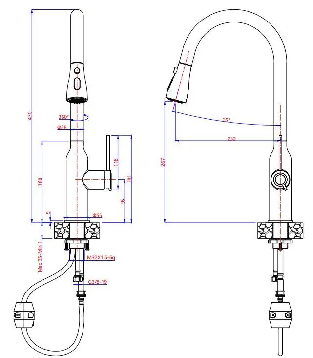 Bateria Quadron 3573591_BLMPVDC1 Jessica Czarny/Miedziany Stal szlachetna