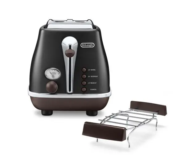 DeLonghi Icona Vintage CTOV 2103.BK Ruszt do bułek Rozmrażanie 900W