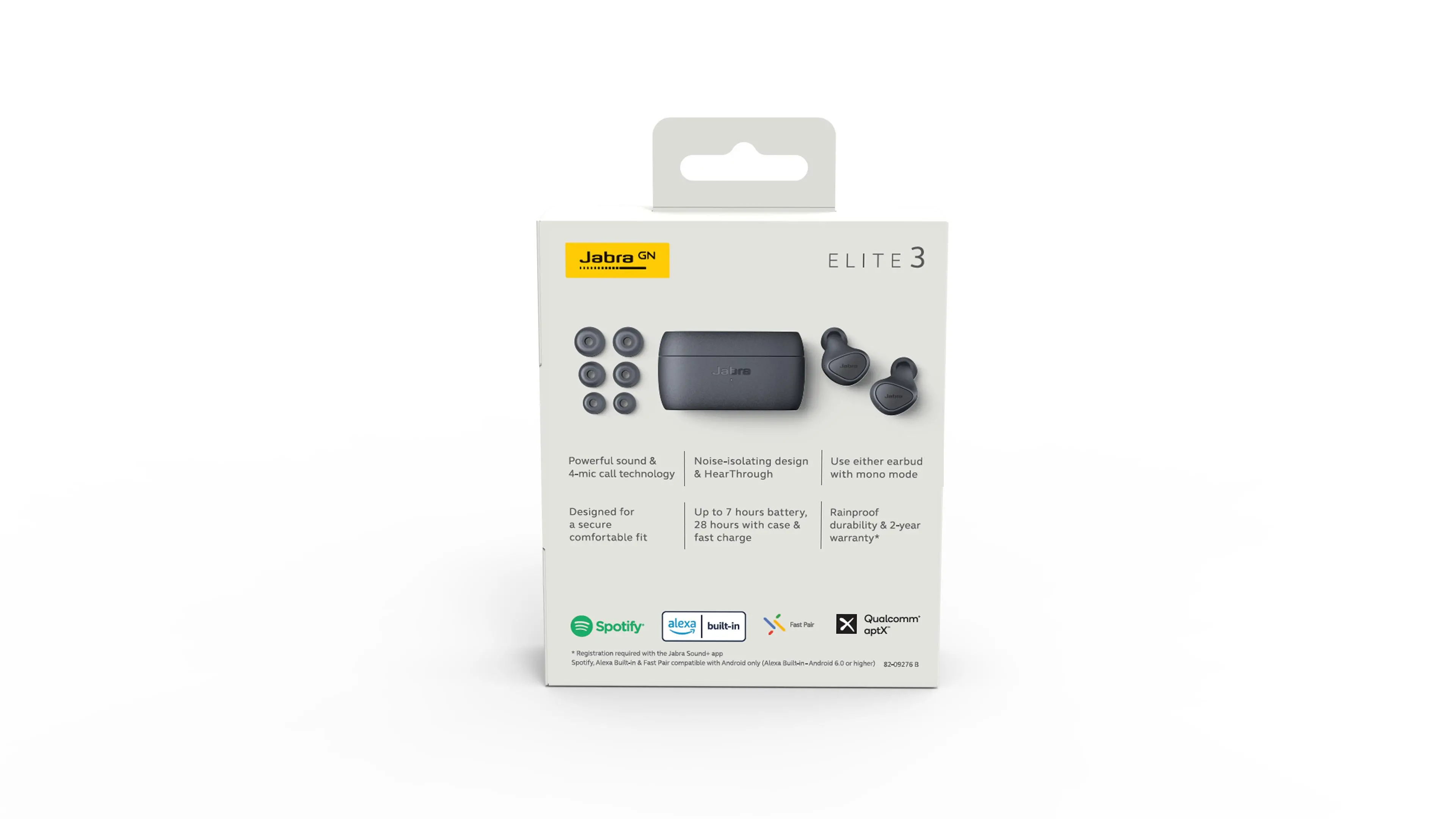 Słuchawki bezprzewodowe Jabra Elite 3 Dokanałowe Bluetooth 5.2 Ciemnoszary