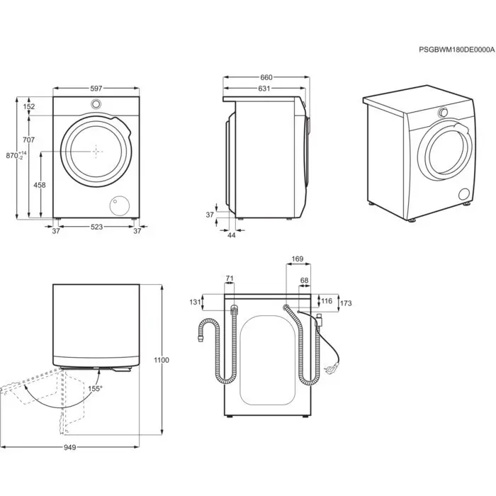 Pralko-suszarka Electrolux 900 DelicateCare EW9W161BC 63,6cm 10kg/6kg Pompa ciepła Zdalne sterowanie