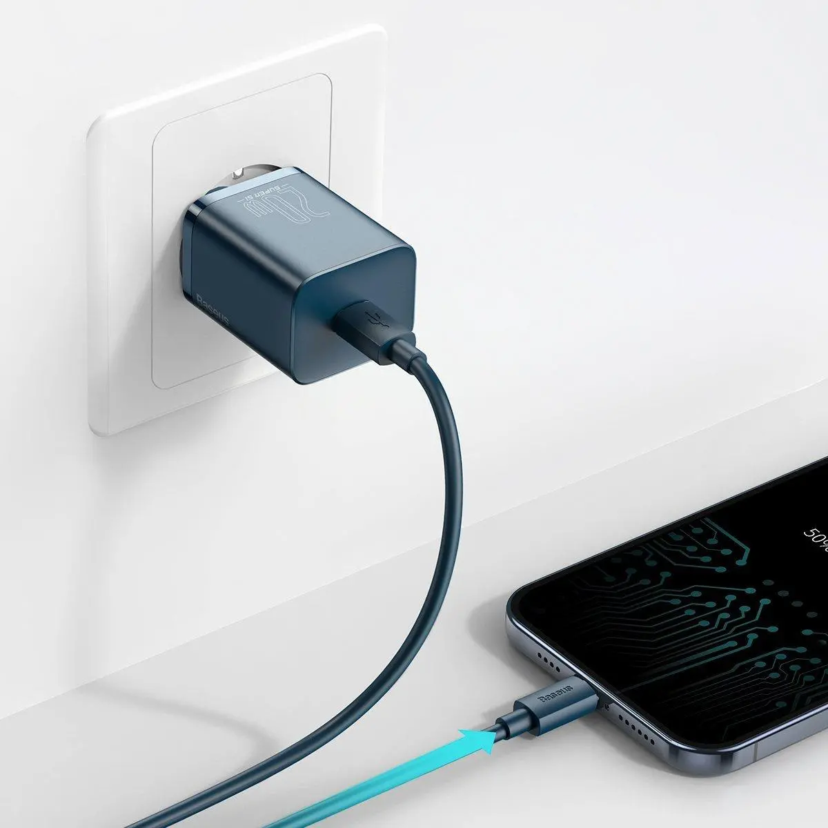Ładowarka sieciowa Baseus CCSUP-B03 Super Si Quick Charger 1C 20W Nibieski