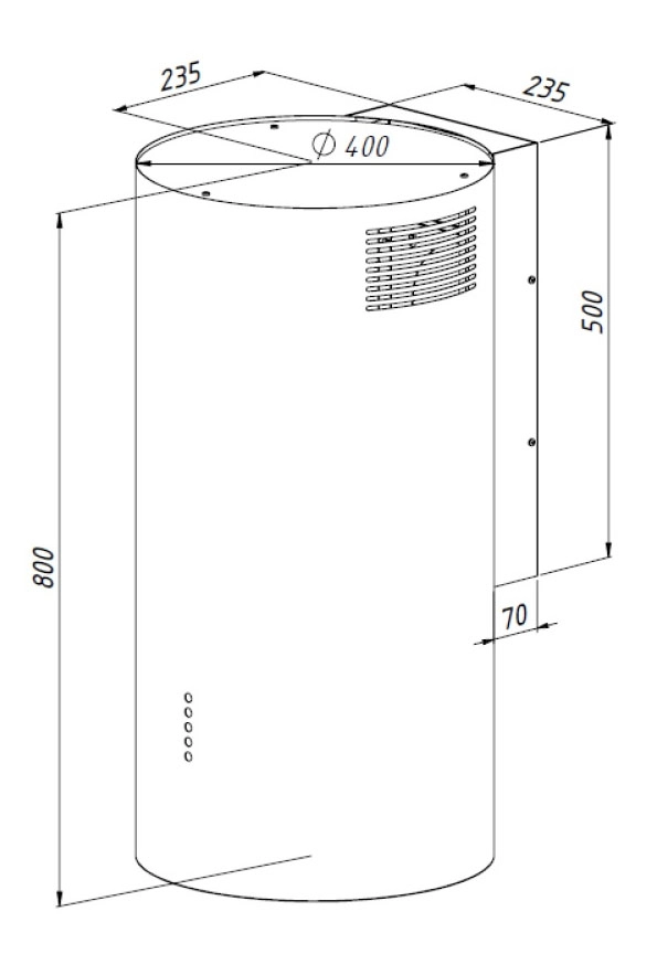 Okap Akpo WK-4 Balmera WL 450 Biały