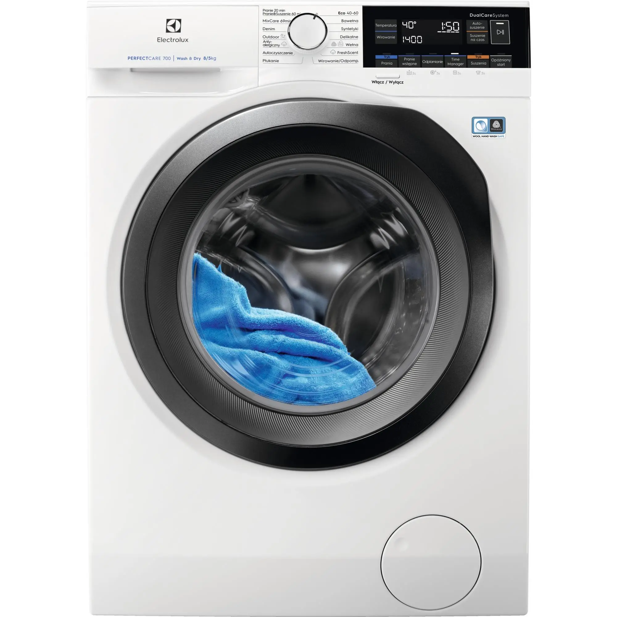 Pralko-suszarka Electrolux 700 SteamCare EW7WO368SP 55,1cm 8kg/5kg