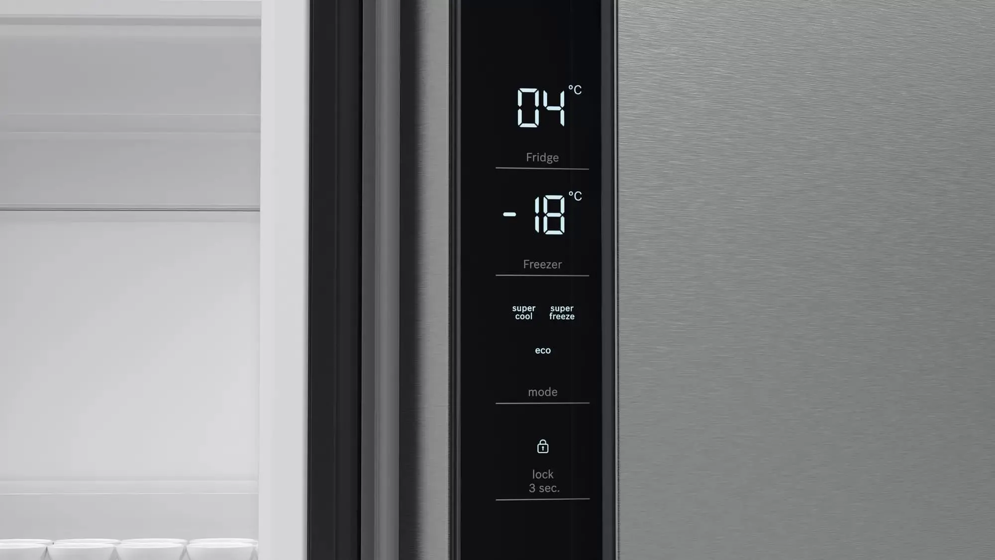 Lodówka Bosch Serie 4 KFN96VPEA Pełny No Frost 183cm Szuflada z kontrolą wilgotności Stalowy