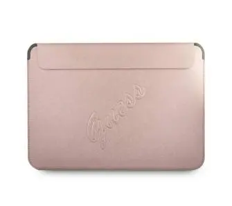 Etui na laptop Guess GUCS13PUSASPI Saffiano Script  Różowy