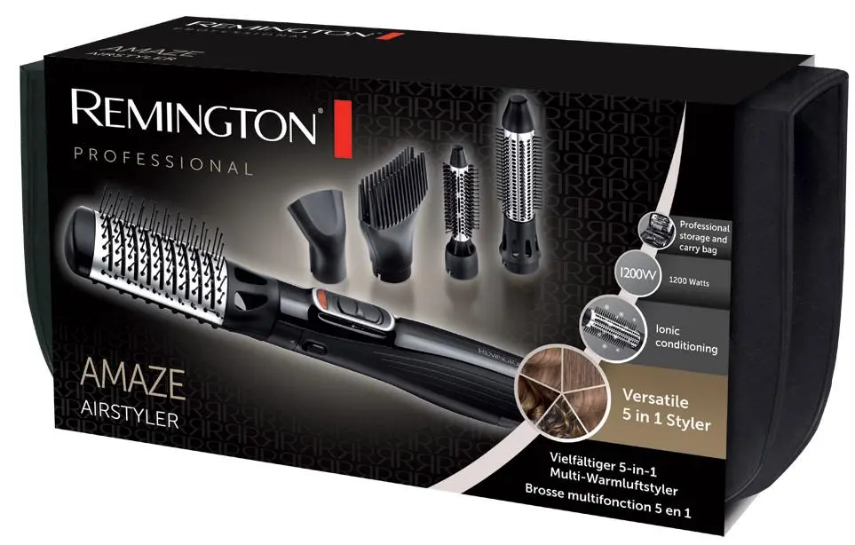Suszarko-lokówka Remington AS1220 1200W Jonizacja Zimny nawiew Średnica szczotki 21mm 30mm 3 poziomy temperatury
