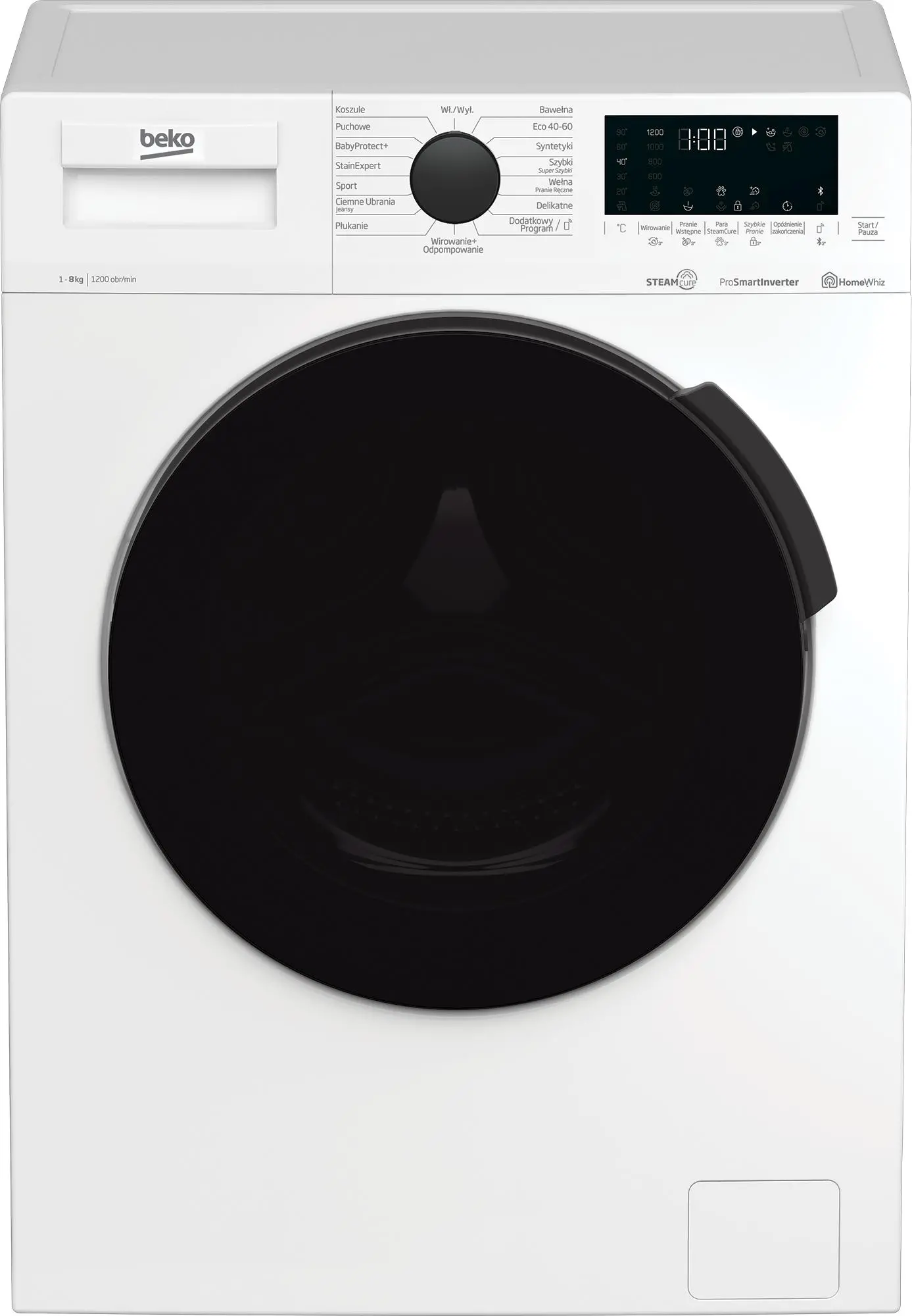 Pralka Beko WUE8626XBWS SteamCure 8kg 1200obr/min Zdalne sterowanie