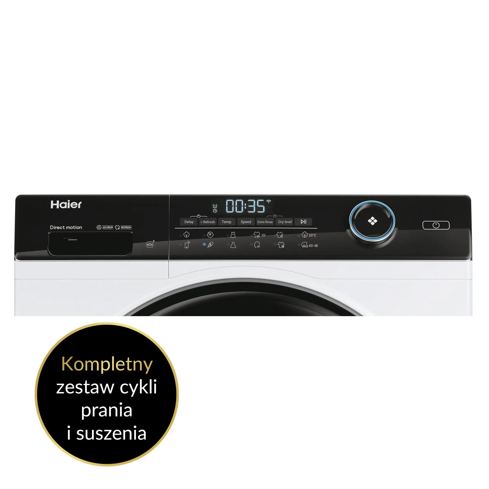 Pralko-suszarka Haier I-Pro 5 HWD80-B14959U1 i-Refresh 46cm 8kg/5kg Zdalne sterowanie