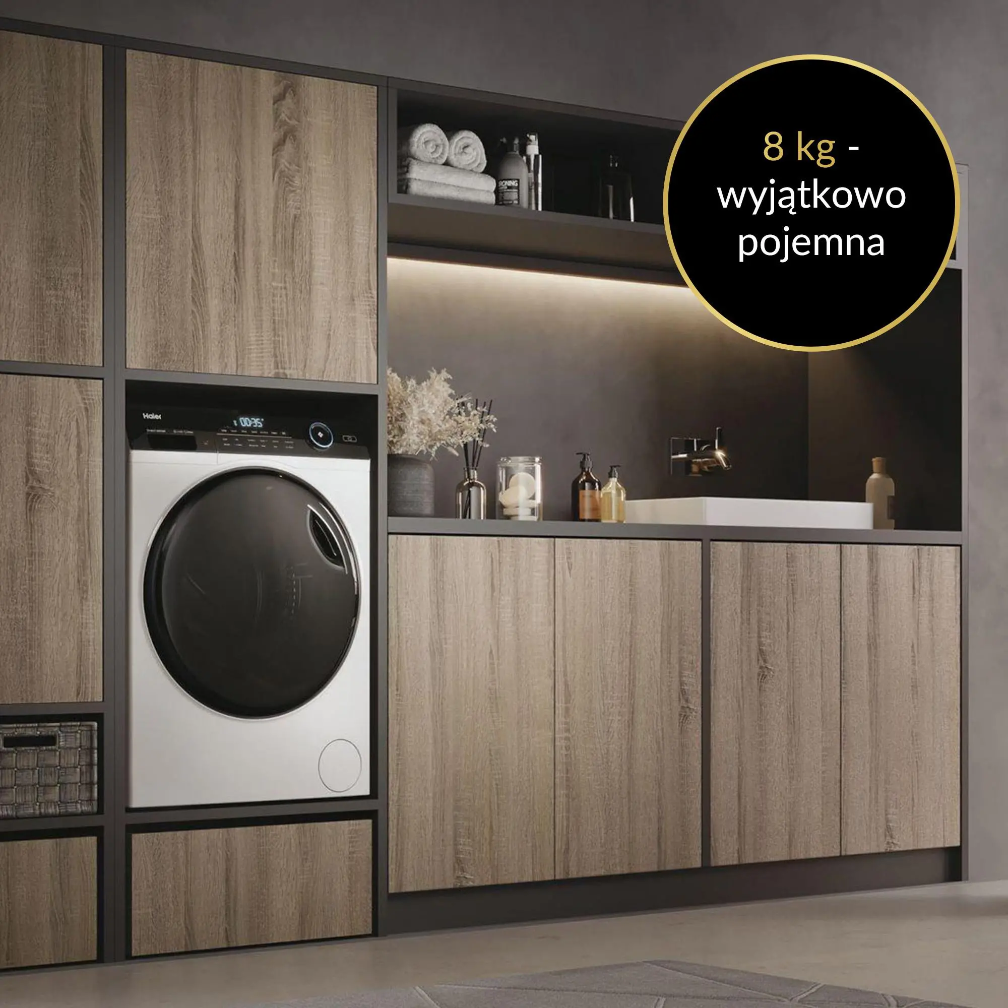 Pralko-suszarka Haier I-Pro 5 HWD80-B14959U1 i-Refresh 46cm 8kg/5kg Zdalne sterowanie