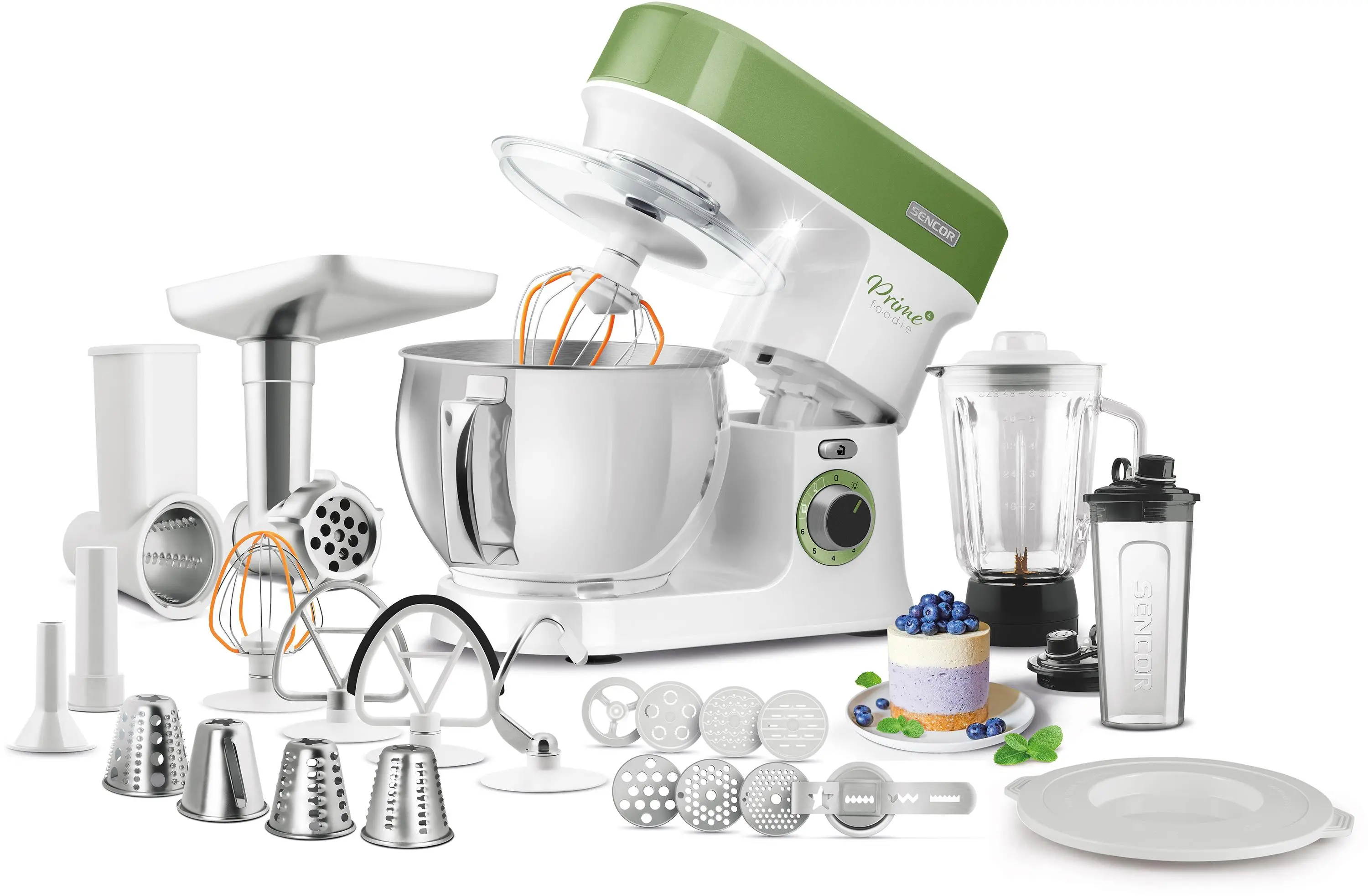 Robot planetarny Sencor STM 3780GG 1200W Maszynka do mielenia Szatkownica Blender kielichowy