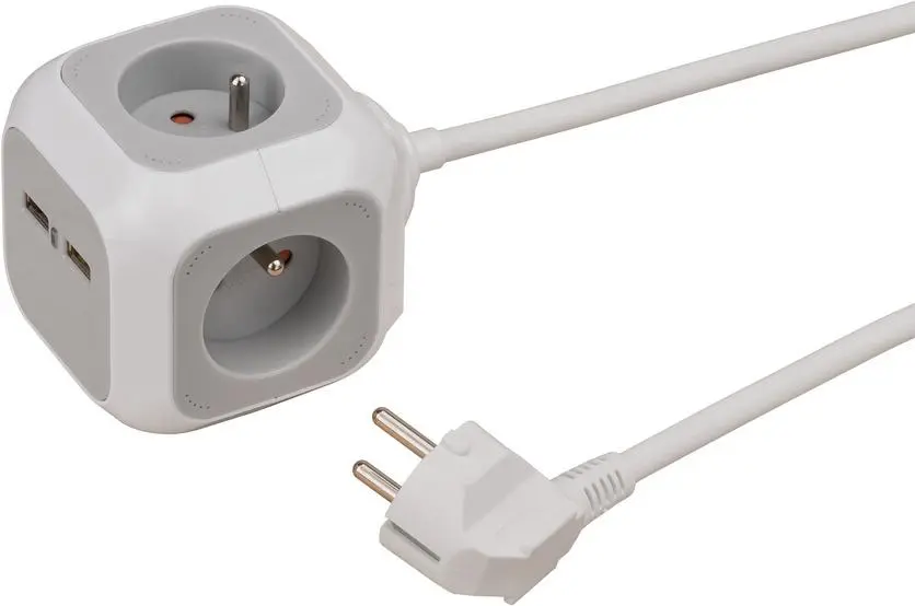 Listwa Brennenstuhl ALEA-Power USB-Charger 4 gniazda 1,4m Jasnoszary