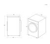 Suszarka Candy Smart CR4 H7A1DE-S Slim 46,5cm 7kg