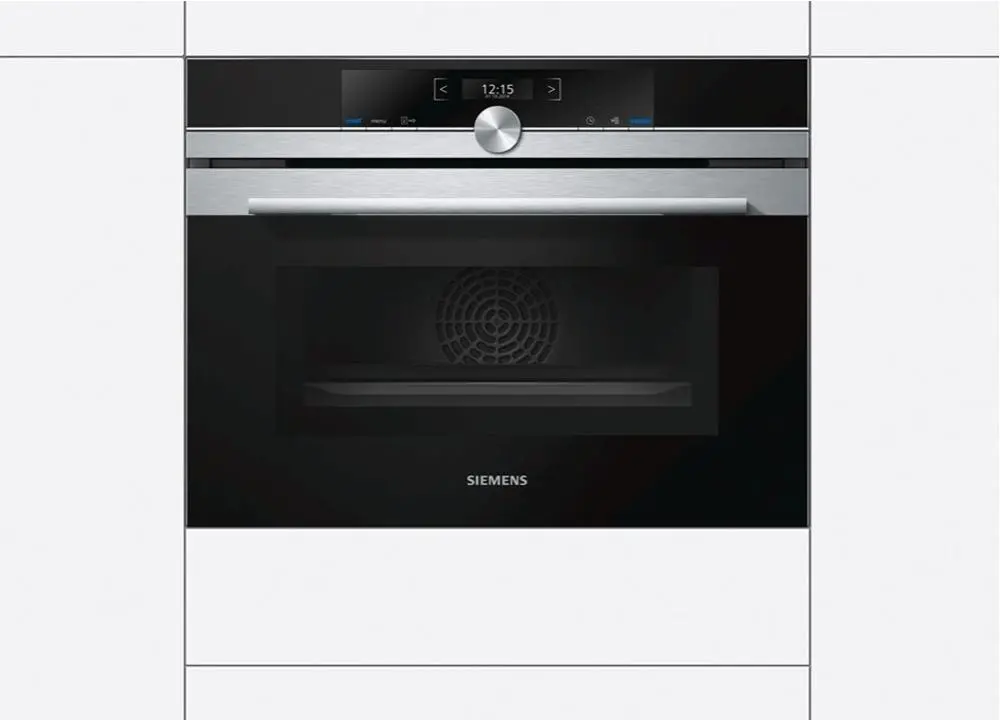 Piekarnik z mikrofalą Siemens iQ700 CM633GBS1 Termoobieg Srebrno-czarny