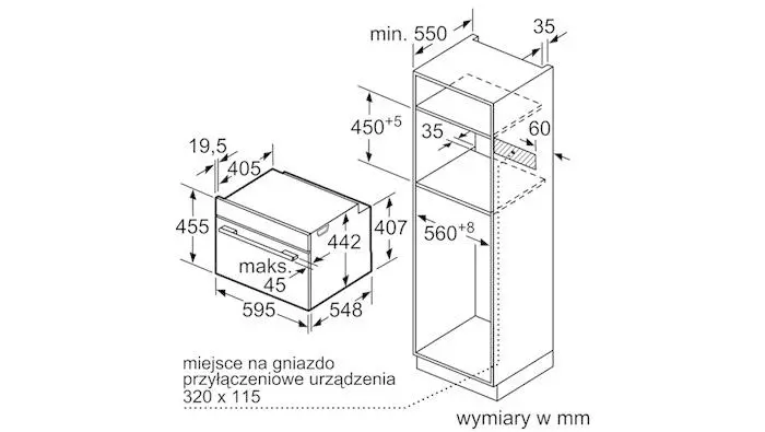Piekarnik z mikrofalą Siemens iQ700 CM633GBS1 Termoobieg Srebrno-czarny