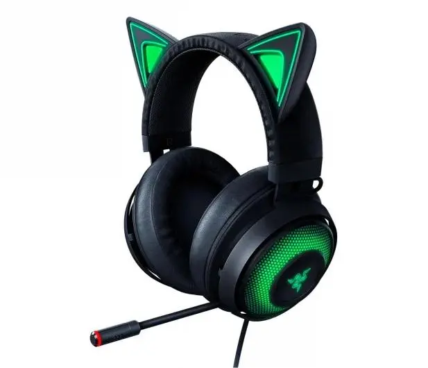 Słuchawki przewodowe z mikrofonem Razer Kraken Kitty Edition Black Nauszne Czarny