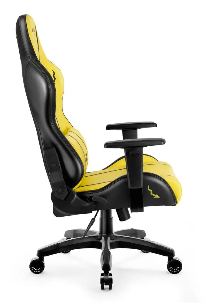 Fotel Diablo Chairs X-One 2.0 Normal Size Electric Yellow Gamingowy do 136kg Skóra ECO Tkanina Żółto-czarny