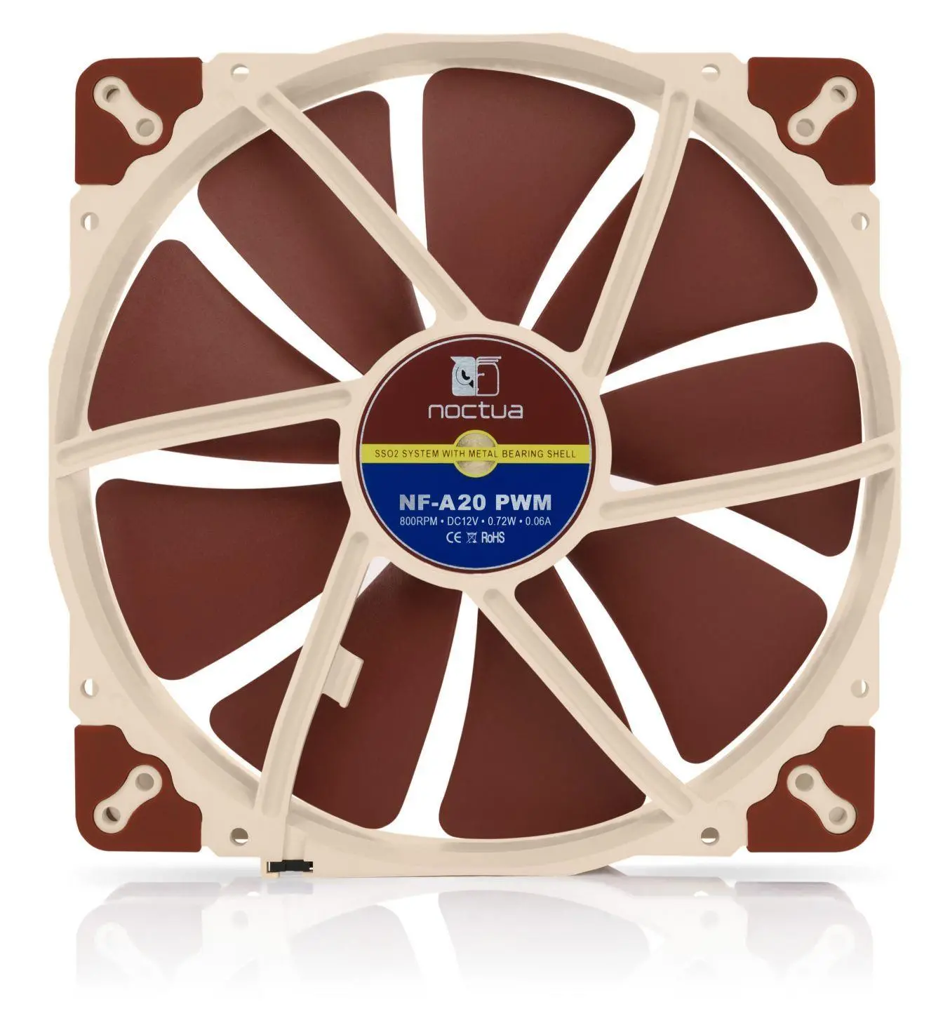 Wentylator Noctua NF-A20 12V PWM 200mm Beżowy