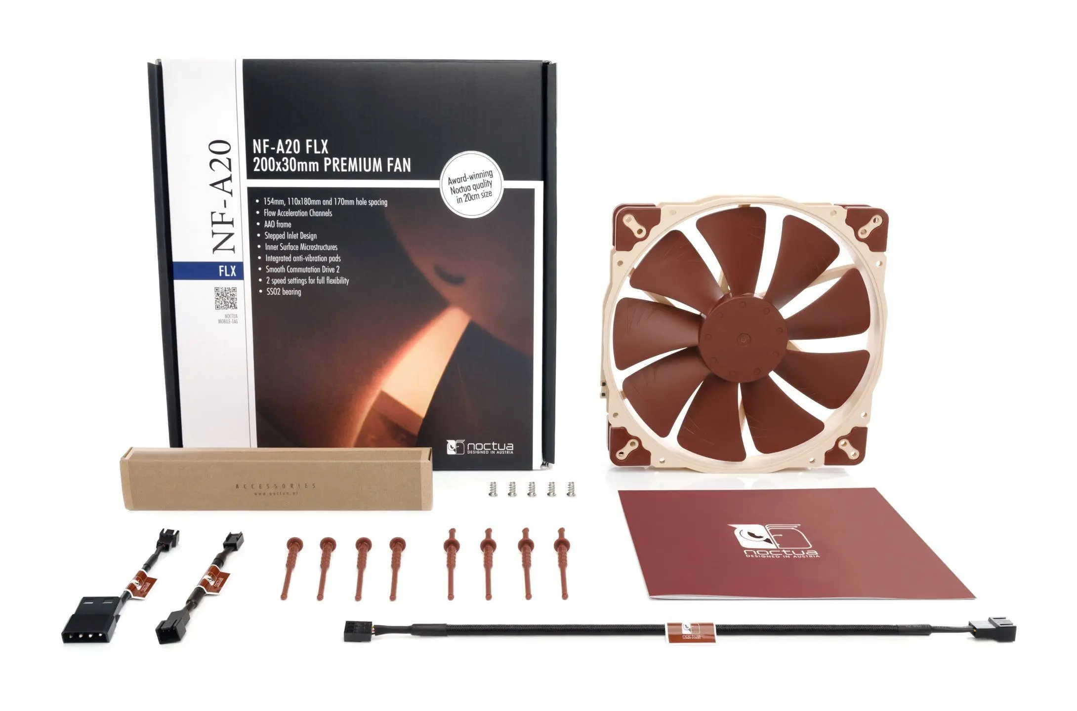 Wentylator Noctua NF-A20 FLX 200mm Beżowy
