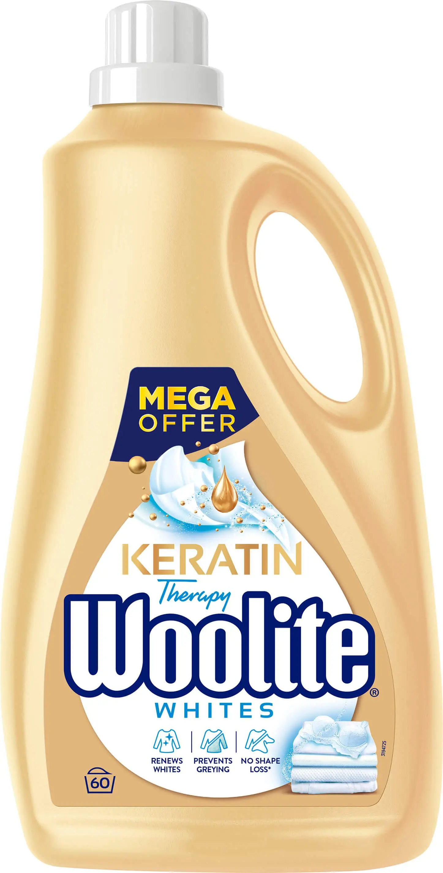 Płyn do prania Woolite Keratin do bieli 3,6l
