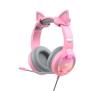 Słuchawki przewodowe z mikrofonem Havit GAMENOTE H2233d RGB Nauszne Różowy