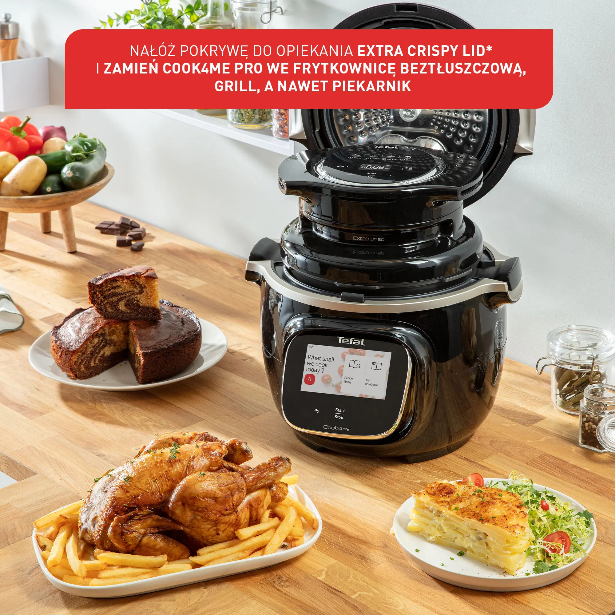Pokrywa do zapiekania Tefal Cook4Me Extra Crispy EY1508