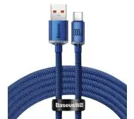 Baseus USB-C Crystal 100W 1,2m Niebieski